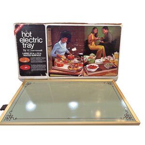 Cornwall Hot Electric Tray 20 X 12 Buffet Food Warmer Acocado Green Works Vtg